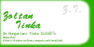 zoltan tinka business card